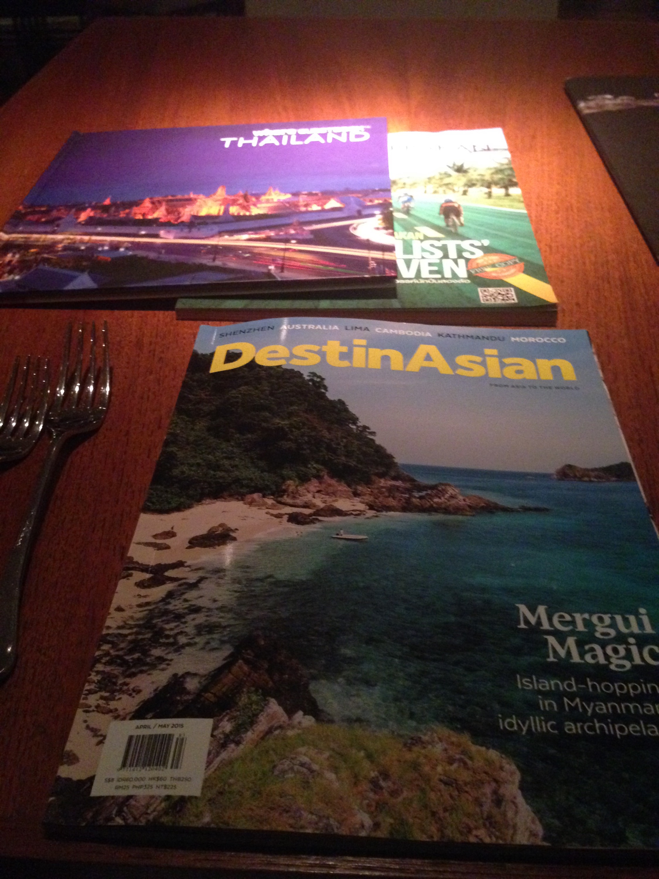 dinner reading material